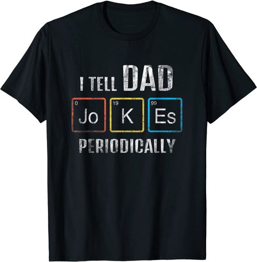 Discover Mens Vintage I Tell Dad Jokes Periodically T-Shirt