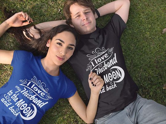I Love My Husband to The Moon Back T-Shirt