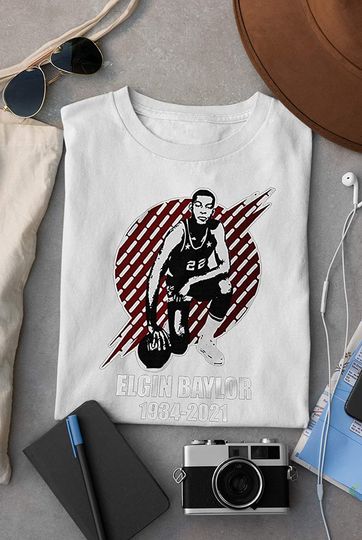 Elgin Baylor Shirt Rip Elgin Baylor 1934-2021 Shirt