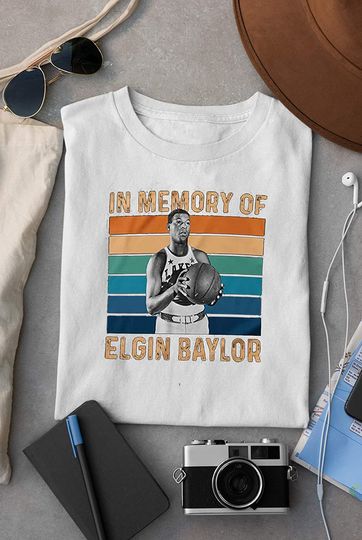 in Memory of Elgin Baylor Vintage Shirt RIP Elgin Baylor Shirt