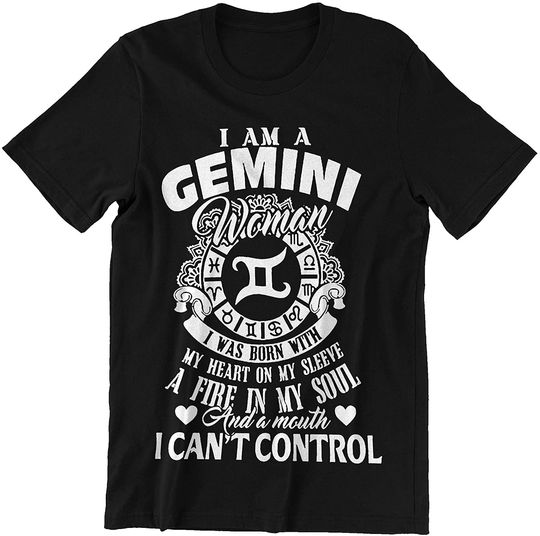 Gemini Woman I was Born with My Heart On My Sleeve T-Shirt