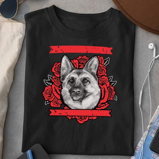 Ladonna German Sheperd Cute Dog T-Shirt