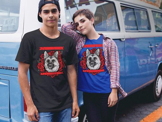 Ladonna German Sheperd Cute Dog T-Shirt