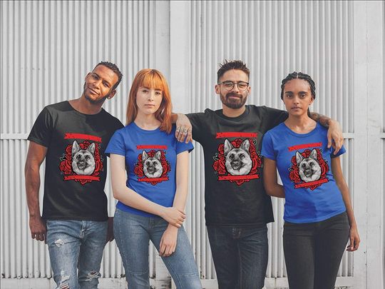 Ladonna German Sheperd Cute Dog T-Shirt