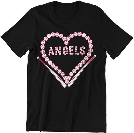 Angels Baseball Angles Heart Shirt