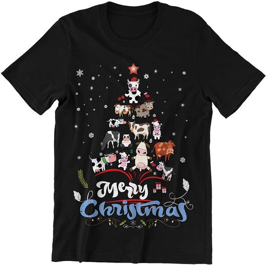 Animal Tree Pine Merry Christmas Shirt