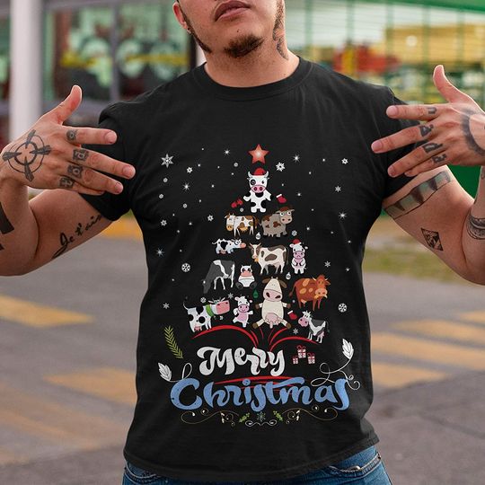 Animal Tree Pine Merry Christmas Shirt