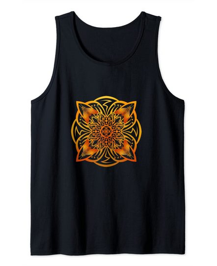 Cicada Orange Mandala Swarm Brood Insect Nature Lover Style Tank Top