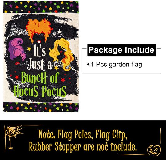 Hocus Pocus Garden Flag Witch Yard Flag
