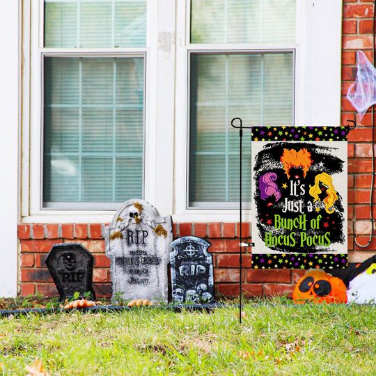 Hocus Pocus Garden Flag Witch Yard Flag