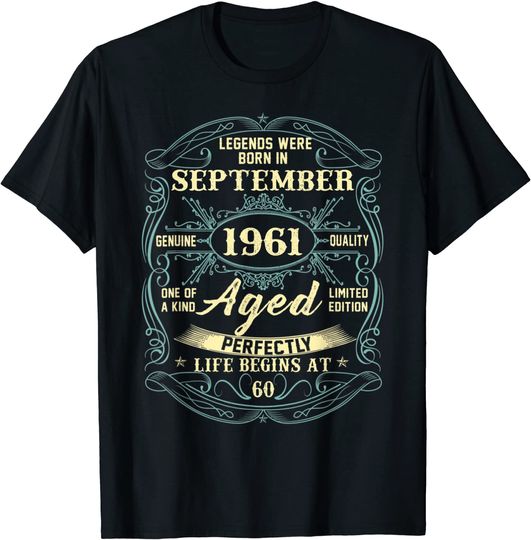 September 1961 60th Birthday Gift 60 Year Shirt