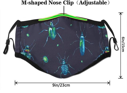 Cicada Unisex Reusable Adjustable Face Mask Dustproof Windproof