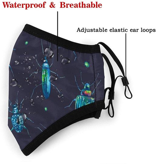 Cicada Unisex Reusable Adjustable Face Mask Dustproof Windproof