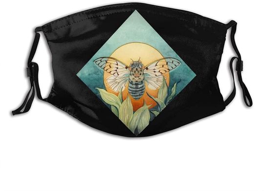 Ghost Cicada Adult Face Mask