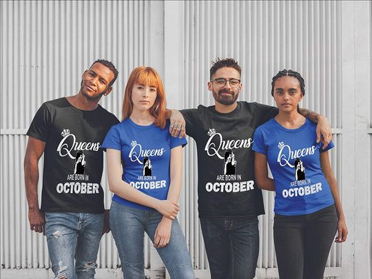 Queens are Born in Octorber Rihanna Shirt