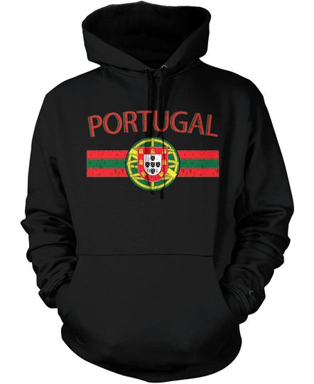 Discover Amdesco Men's Portugal Flag and Portuguese Shield Crest Hooded