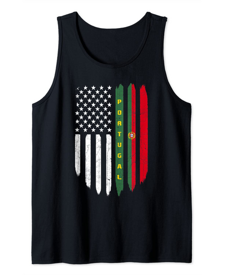 Discover Portuguese American Flag Portugal Roots Dad Tank Top