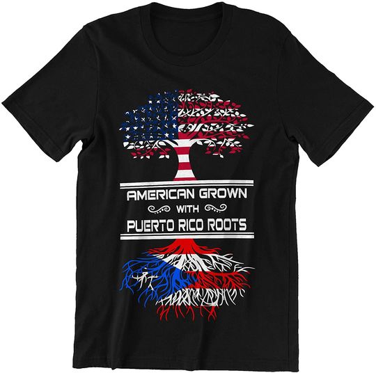 Puerto Rico American Grown with Puerto Rico Roots Shirt