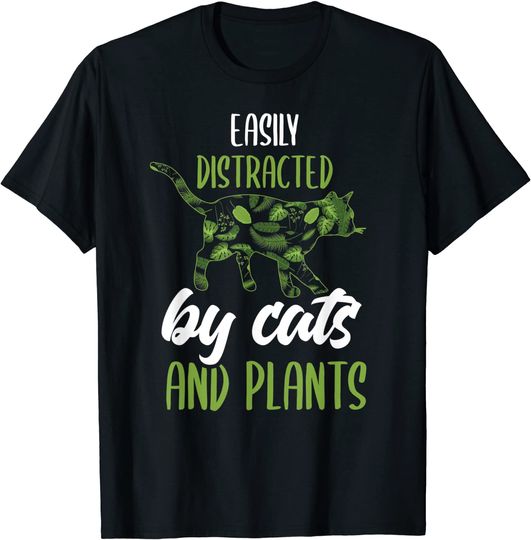 Plants Cat Shirt Plant Lover Cat Lover Quote Garden T Shirt