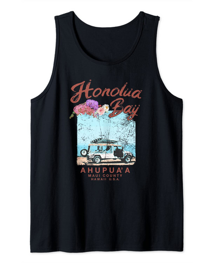 MAUI Honolua Bay Surf Van Vintage Hawaiian Tank Top