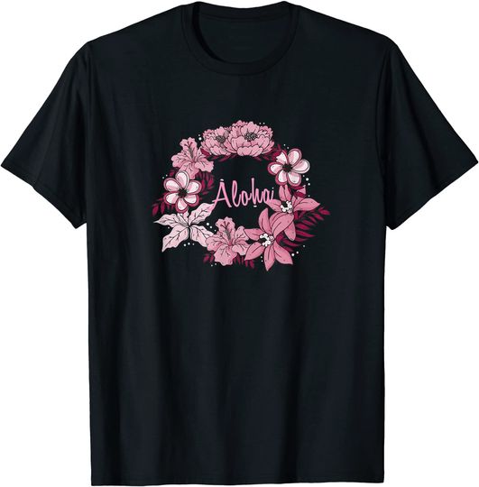 Aloha Flowers Hawaiian Apparel Hawaii Party T Shirt