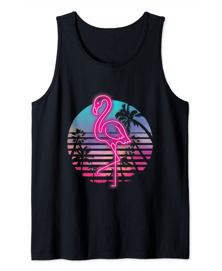 Zoo Animal Tropic Summer Sunrise Flamingo Tank Top