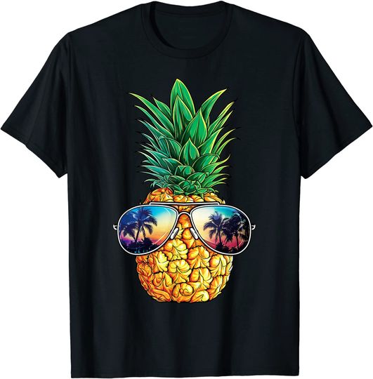 Pineapple Sunglasses T shirt Aloha Beaches Hawaiian T Shirt