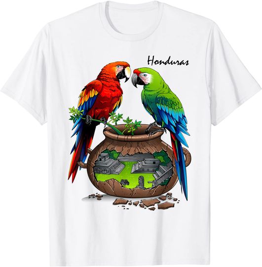Honduras, Copan Maya Loros T Shirt