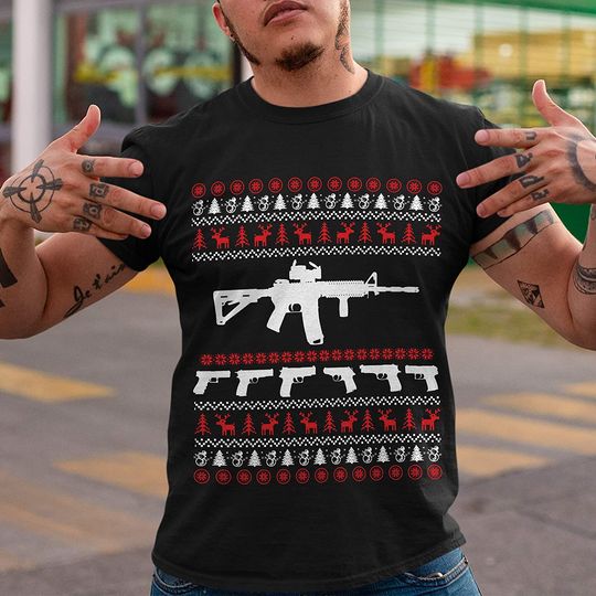 Gun Christmas Merry Christmas Shirt