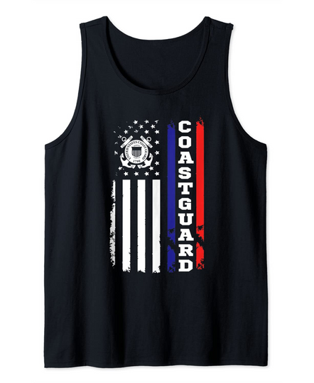 US Coast Guard Gift American Flag Tank Top