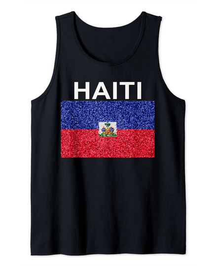 Discover Haitian National Flag Artistic Design Tank Top