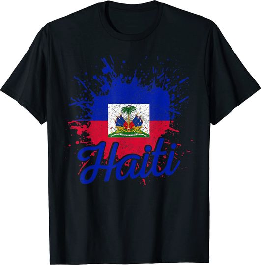 Discover Haiti Patriotic Haitian Pride Flag Haiti T Shirt
