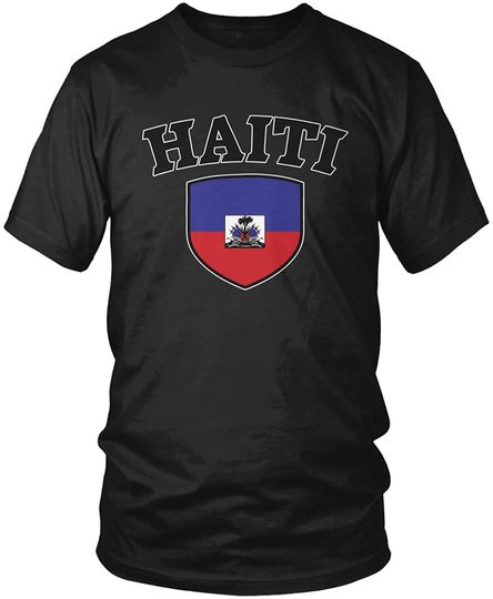 Discover Amdesco Men's Haiti Flag Shield, Haitian Pride T Shirt