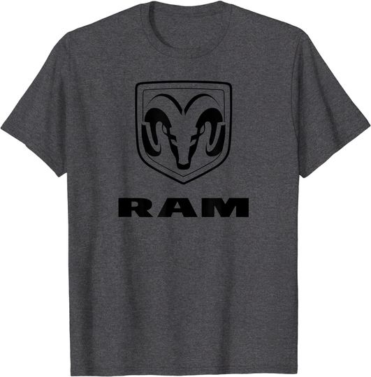 Discover Men Ram Trucks Black Logo T-Shirt