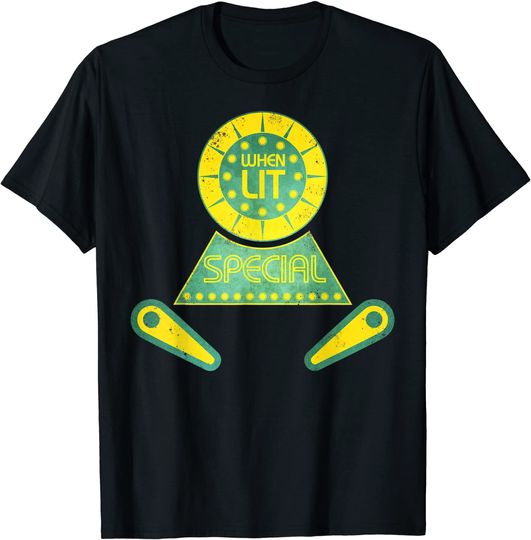Classic Retro Pinball Gift - Special When Lit T-Shirt