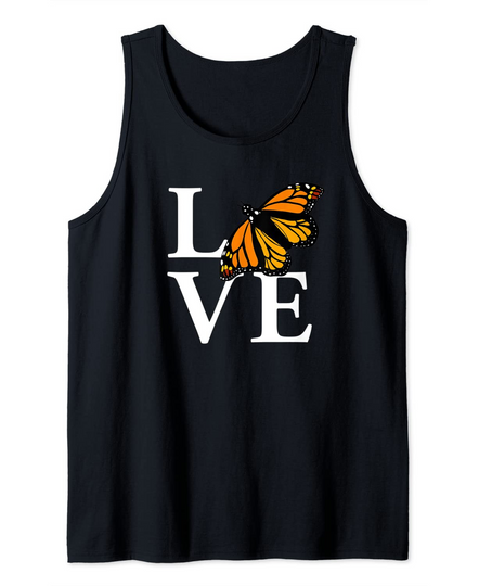 Monarch LOVE Letters Cool Butterfly Nature Tank Top