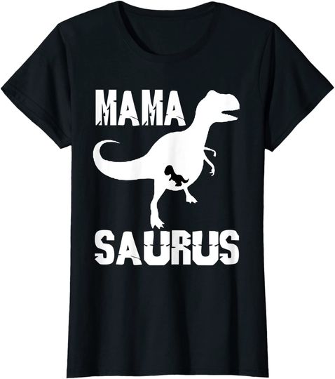 Mamasaurus T Rex Dinosaur Pregnancy Mother's Day Mom T-Shirt
