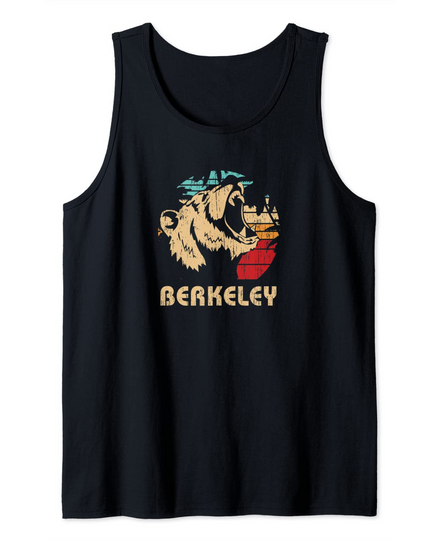 Berkeley Retro Bear Roaring Design  Tank Top