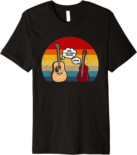 Vintage Ukulele Guitar Music Uke I Am Your Father Premium T Shirt