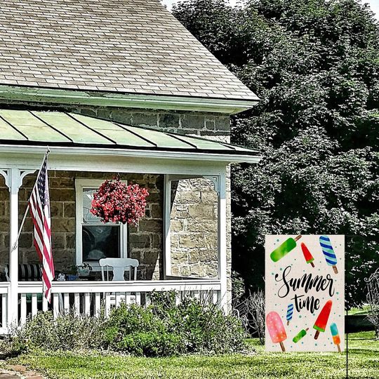 Summer Time Garden Flag Ice Cream