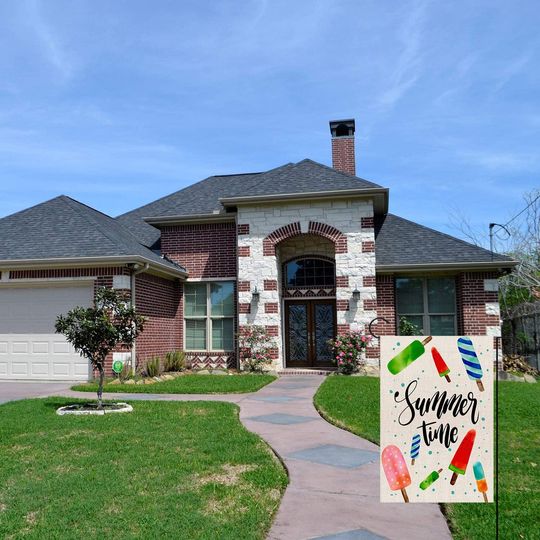 Summer Time Garden Flag Ice Cream