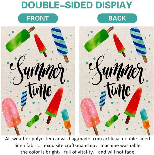 Summer Time Garden Flag Ice Cream