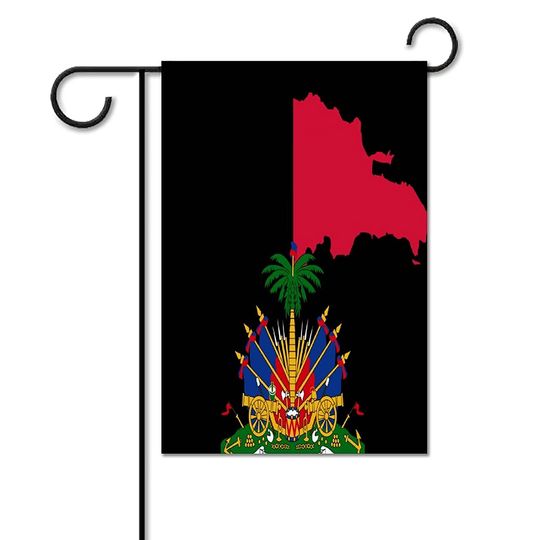 Map Of Haiti Garden Flag