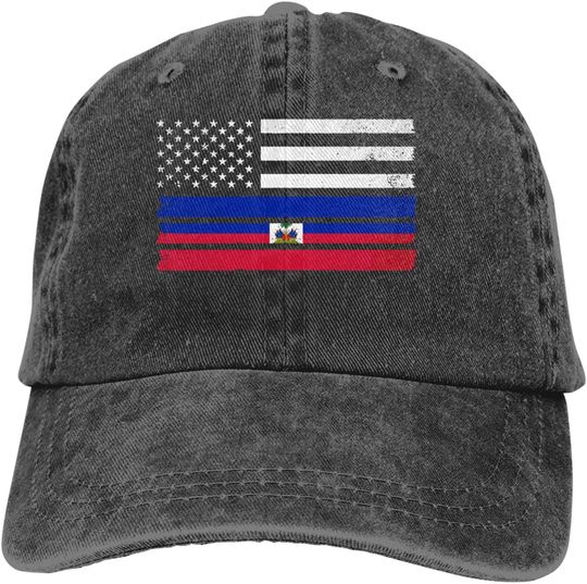 American Haiti Flag Cap Fingerprint
