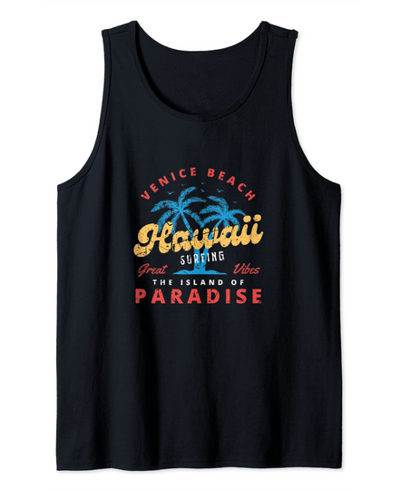 Venice Beach Hawaii Surfing Tank Top