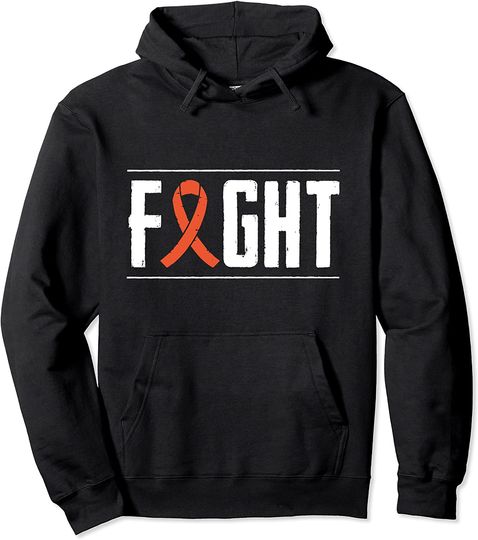 Leukemia Awareness Fight Cancer Ribbon Pullover Hoodie