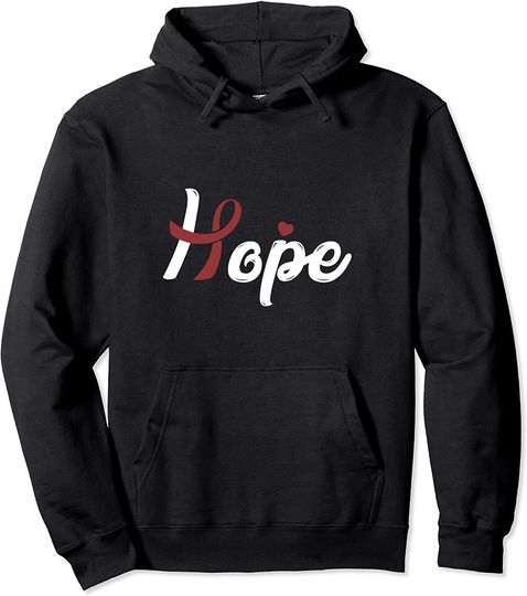 Multiple Myeloma Awareness Fight Cancer Ribbon Pullover Hoodie