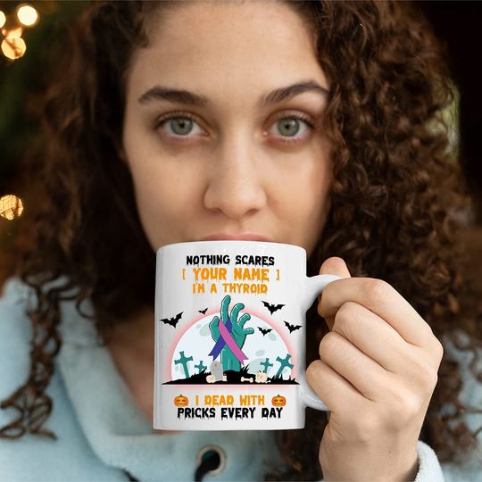 Personalized Coffee Cancer Mug, Fight Cancer Girl, Cancer Patients, Liver Cancer, Best Ideas Custom Cup With Ribbon