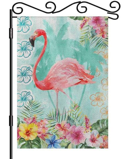 Discover Pink Flamingo Garden Flag Tropical Summer