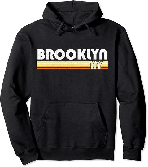 Brooklyn New York NY Vintage 70s 80s Pullover Hoodie